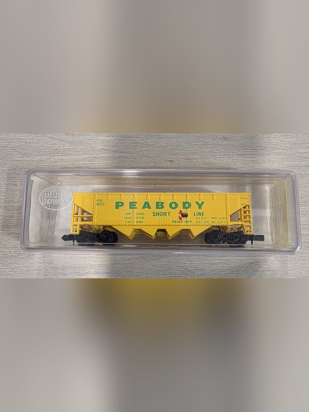 Model Power N Scale Peabody Short Line Hopper